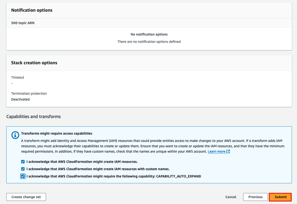 CloudFormation IAM Acknowledgement